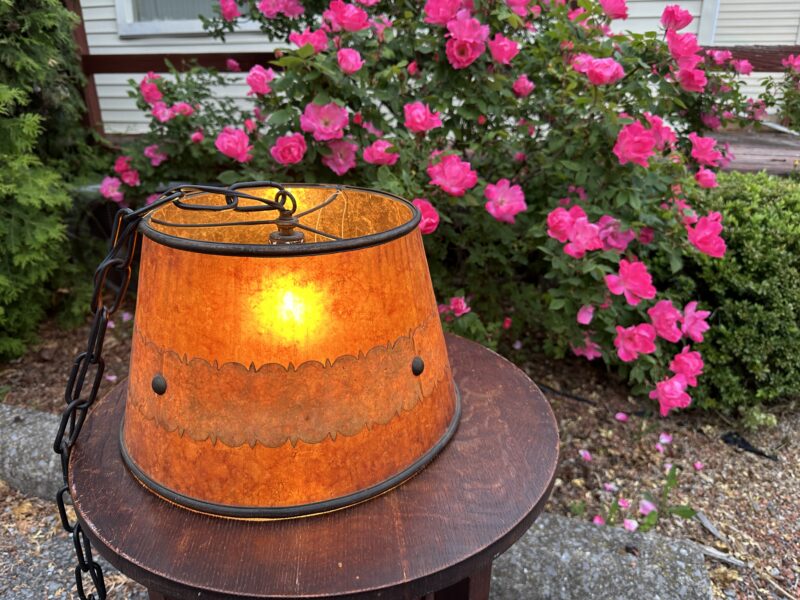 Antique Arts & Crafts Mica shade lamp - w2529 - Image 9