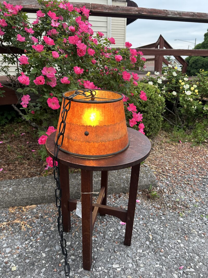 Antique Arts & Crafts Mica shade lamp - w2529 - Image 3