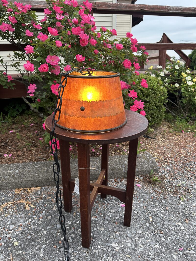 Antique Arts & Crafts Mica shade lamp - w2529 - Image 4