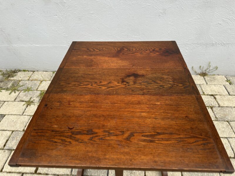 Antique Arts & Crafts Small Drop Leaf Table - Stickley Era - Image 11