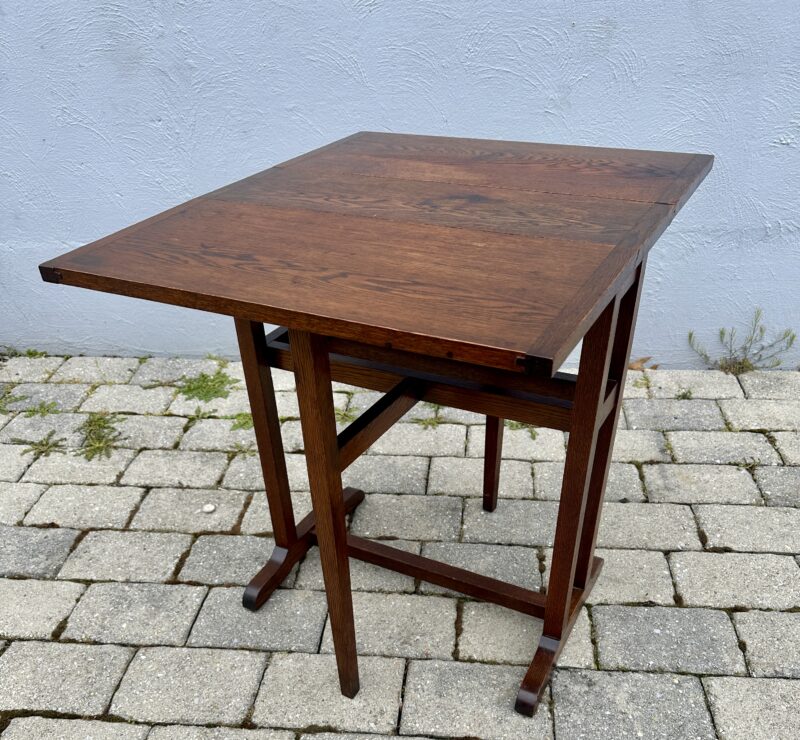 Antique Arts & Crafts Small Drop Leaf Table - Stickley Era - Image 4