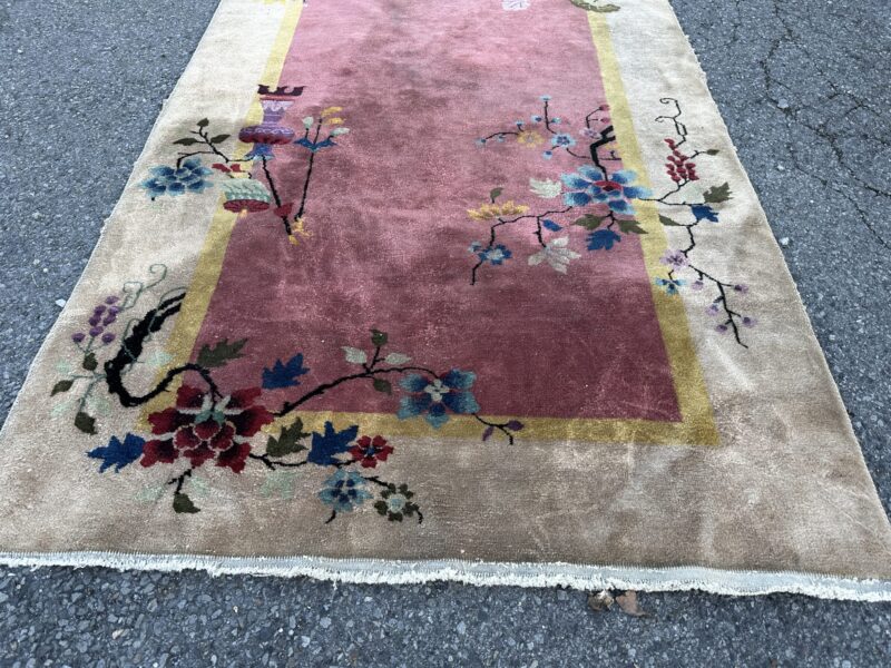 Antique Art Deco Chinese Oriental Rug   APPROX. 4'X7' Good Condition - Image 23