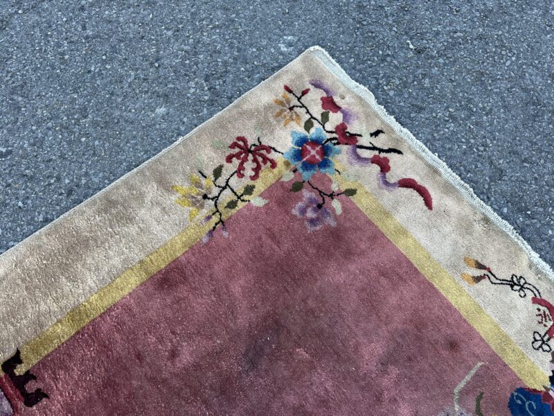 Antique Art Deco Chinese Oriental Rug   APPROX. 4'X7' Good Condition - Image 19