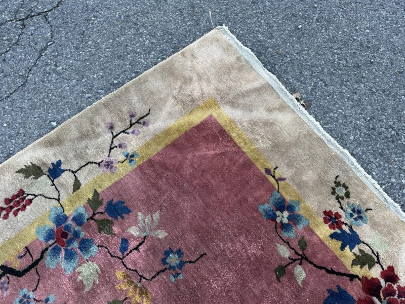 Antique Art Deco Chinese Oriental Rug   APPROX. 4'X7' Good Condition - Image 18