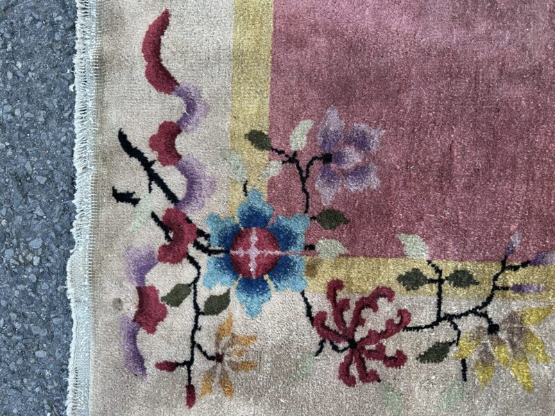 Antique Art Deco Chinese Oriental Rug   APPROX. 4'X7' Good Condition - Image 14