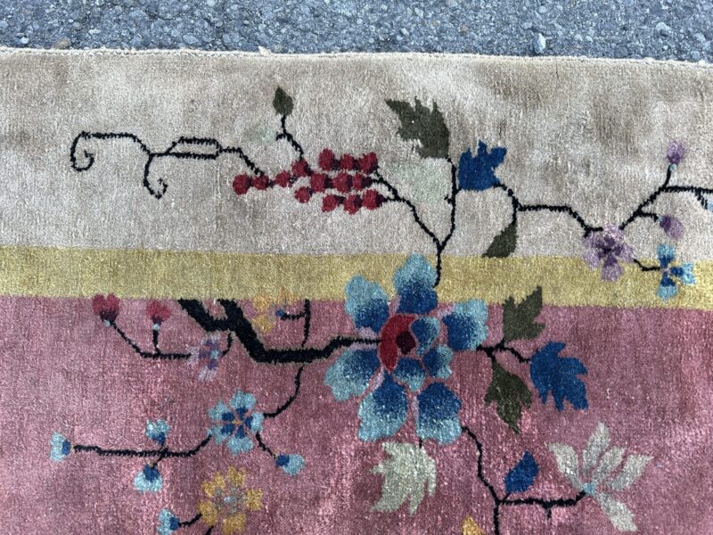 Antique Art Deco Chinese Oriental Rug   APPROX. 4'X7' Good Condition - Image 13