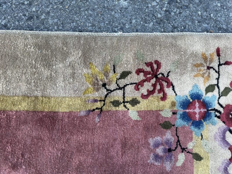 Antique Art Deco Chinese Oriental Rug   APPROX. 4'X7' Good Condition - Image 12