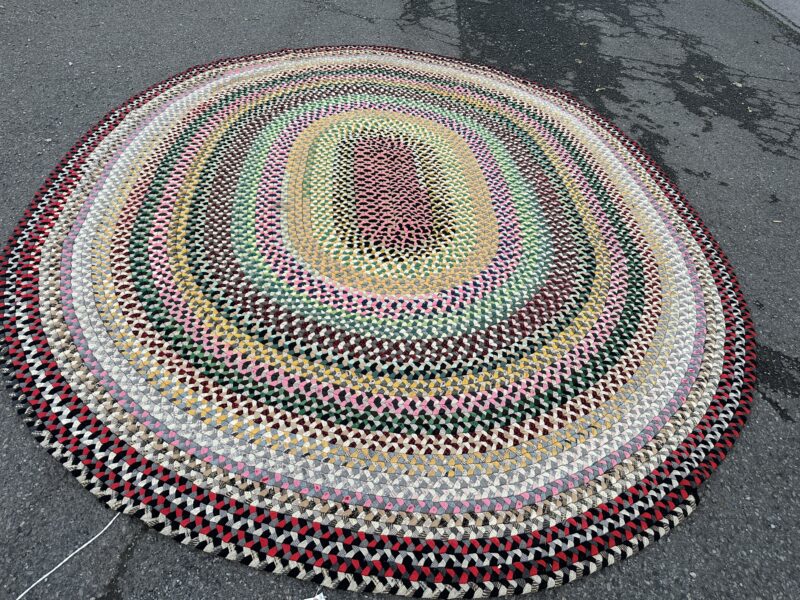 Superb 1940's Folk Art American braided rug - RR5142
