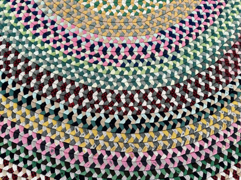Superb 1940's Folk Art American braided rug - RR5142 - Image 20