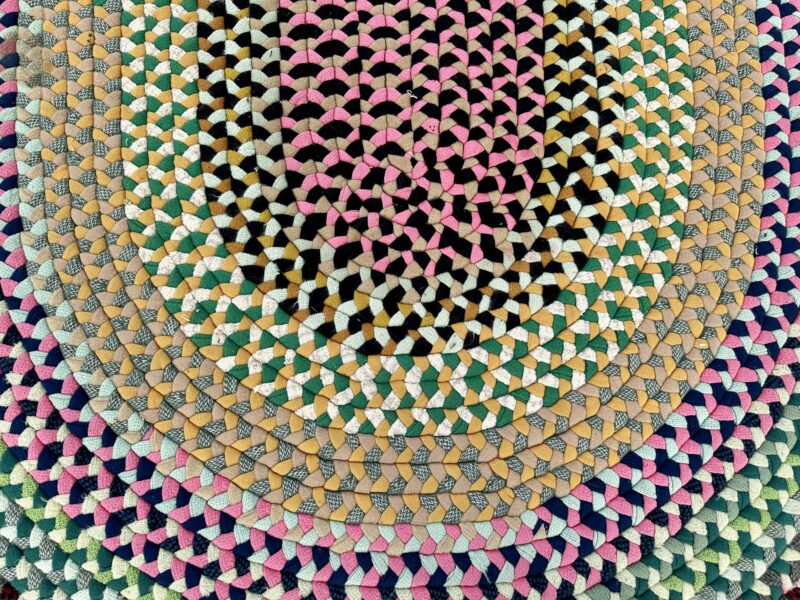 Superb 1940's Folk Art American braided rug - RR5142 - Image 21