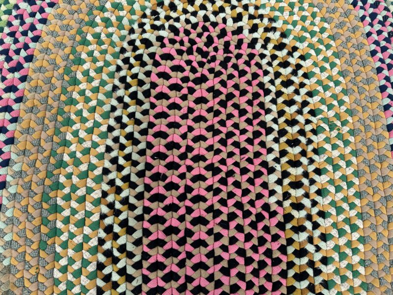 Superb 1940's Folk Art American braided rug - RR5142 - Image 22