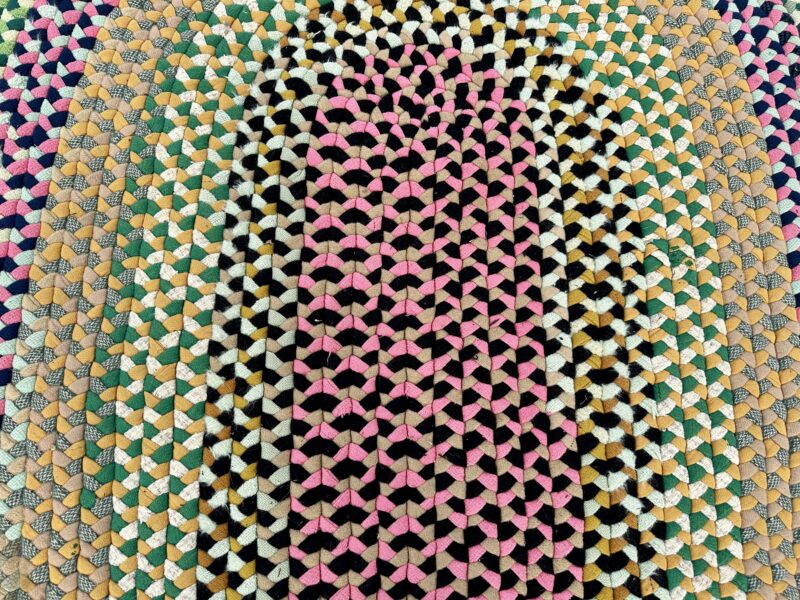 Superb 1940's Folk Art American braided rug - RR5142 - Image 23