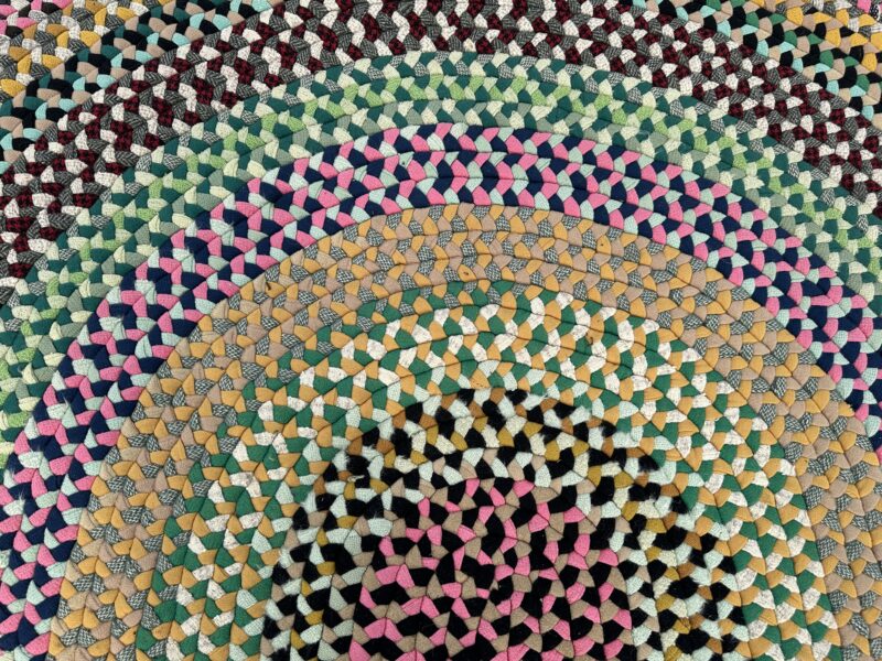 Superb 1940's Folk Art American braided rug - RR5142 - Image 24