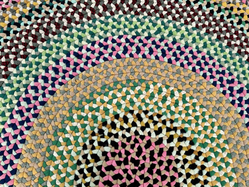 Superb 1940's Folk Art American braided rug - RR5142 - Image 25