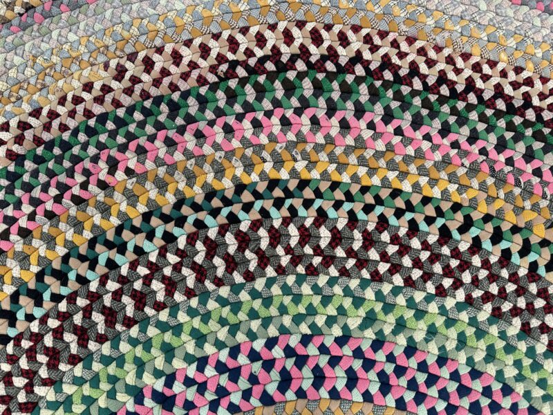 Superb 1940's Folk Art American braided rug - RR5142 - Image 2