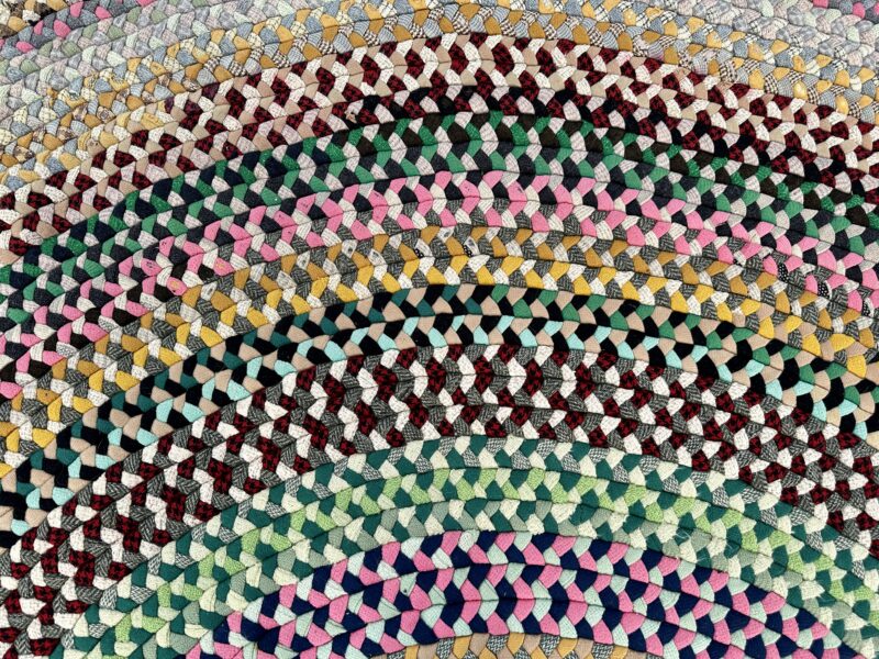 Superb 1940's Folk Art American braided rug - RR5142 - Image 3