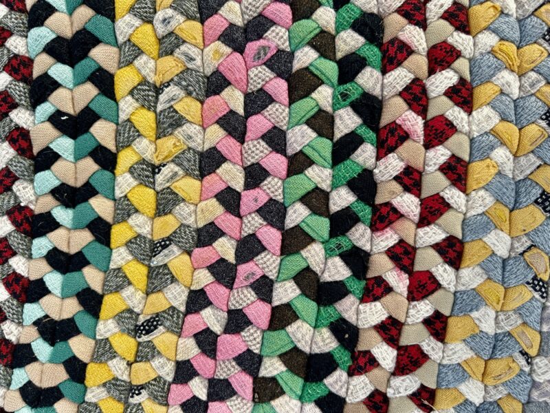 Superb 1940's Folk Art American braided rug - RR5142 - Image 8