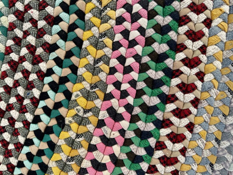Superb 1940's Folk Art American braided rug - RR5142 - Image 9