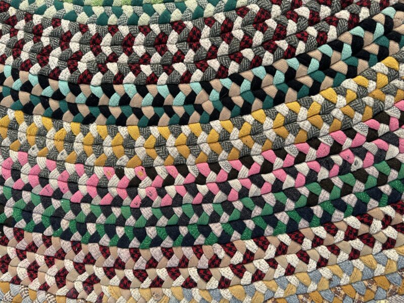 Superb 1940's Folk Art American braided rug - RR5142 - Image 11