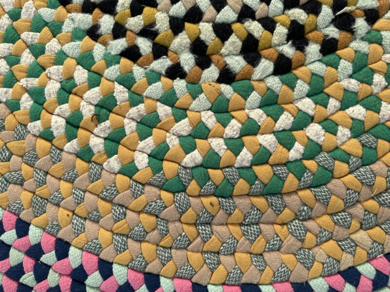 Superb 1940's Folk Art American braided rug - RR5142 - Image 13