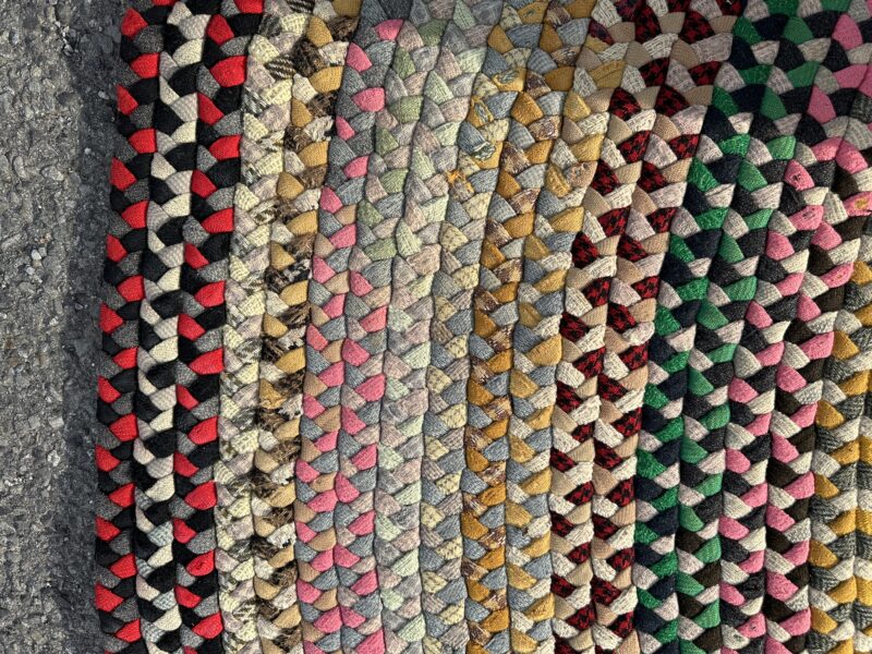 Superb 1940's Folk Art American braided rug - RR5142 - Image 17