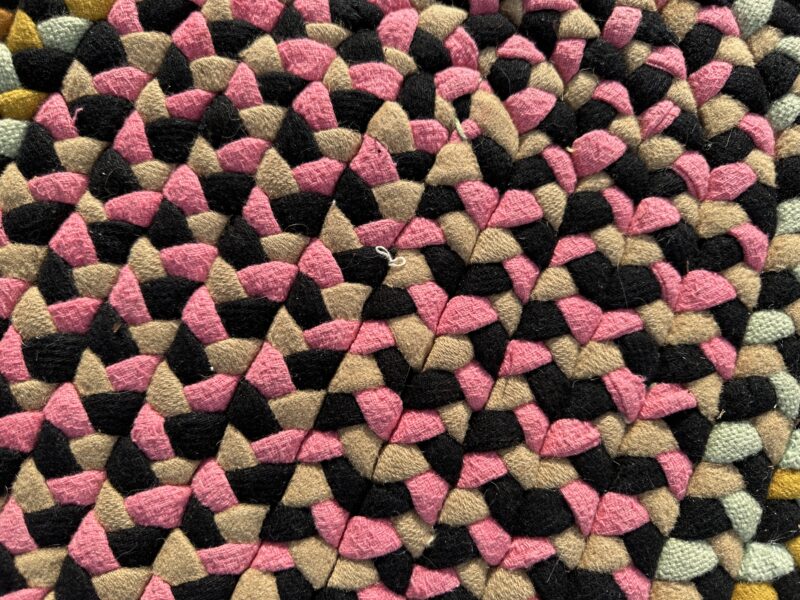 Superb 1940's Folk Art American braided rug - RR5142 - Image 18