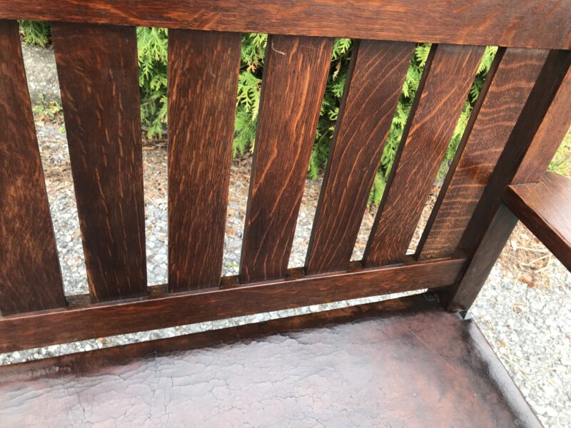 ANTIQUE GUSTAV STICKLEY bench - SOLD - Image 3