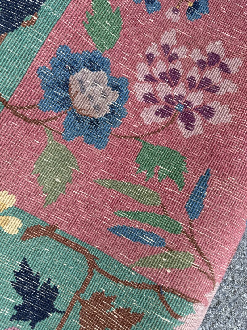 Superb Antique Deco Chinese Rug, Dark Fuschia and Fern Green - RR4671 - Image 11