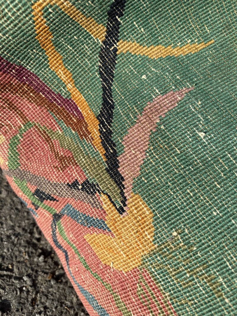 Superb Antique Deco Chinese Rug, Dark Fuschia and Fern Green - RR4671 - Image 10