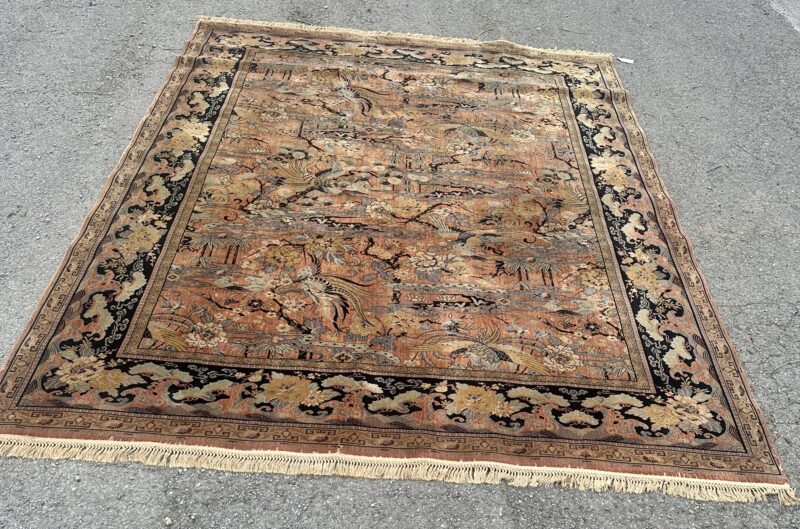 Good Antique Anglo-Persian "Bird of Paradise" Rug - RR5307 - Image 4