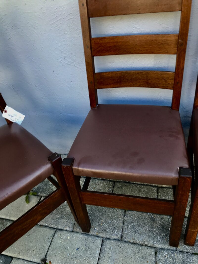 Set of Four (4) Gustav Stickley Dining Chairs - Image 6