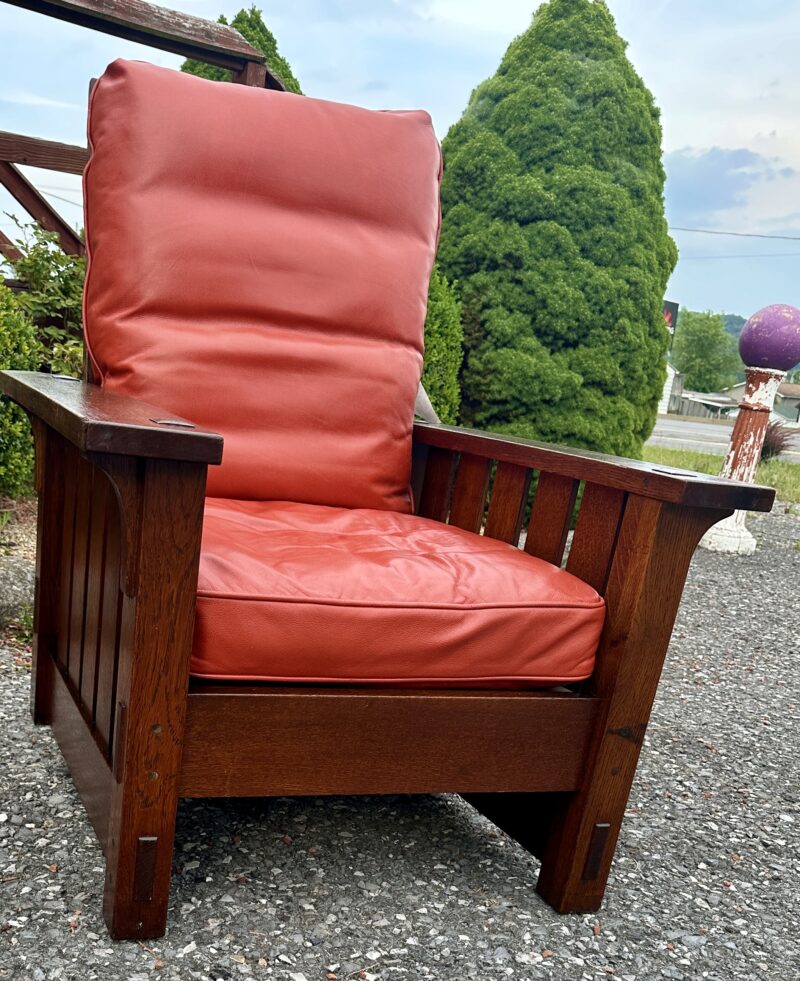 Antique GUSTAV STICKLEY Morris chair - w8086 - Image 8