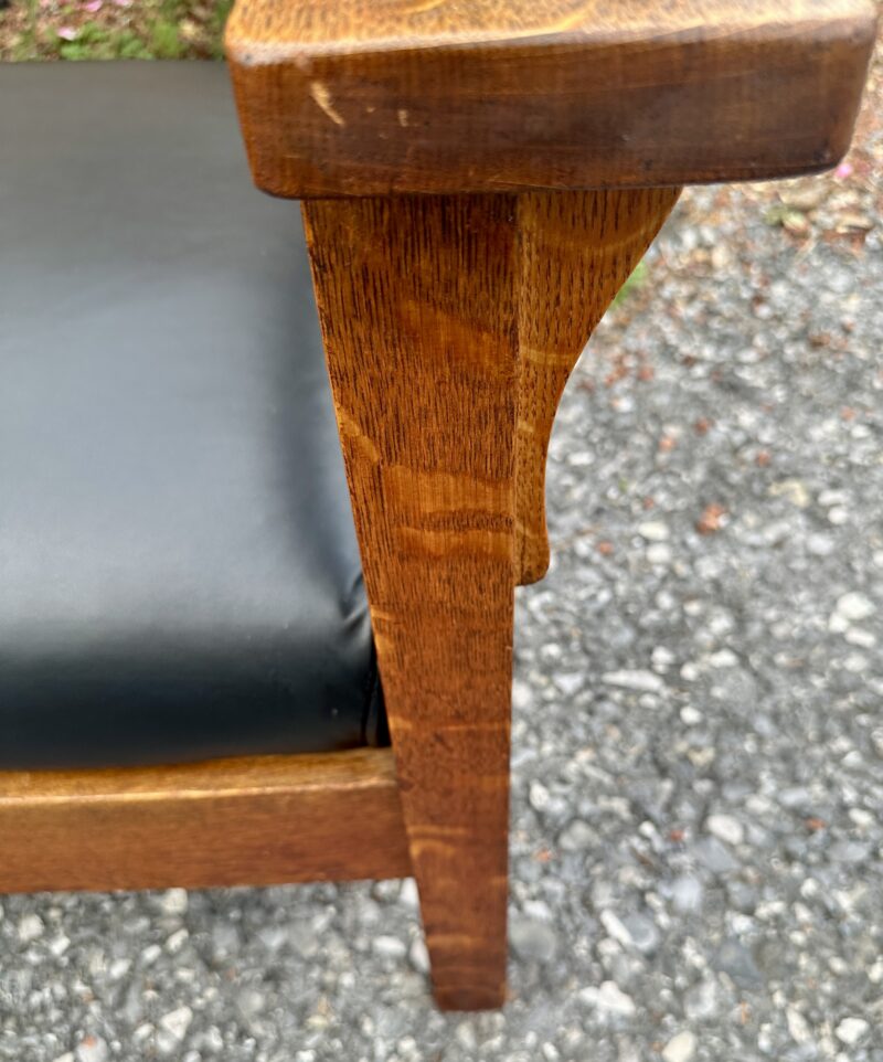 Antique GUSTAV STICKLEY open arm Morris chair - w8051 - Image 10