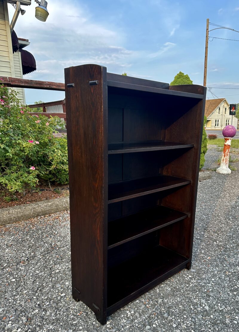 Antique GUSTAV STICKLEY open bookcase - w7980