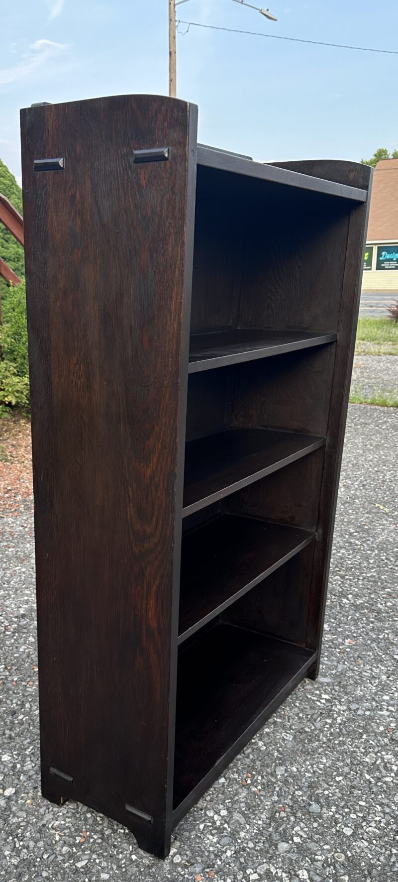 Antique GUSTAV STICKLEY open bookcase - w7980 - Image 2