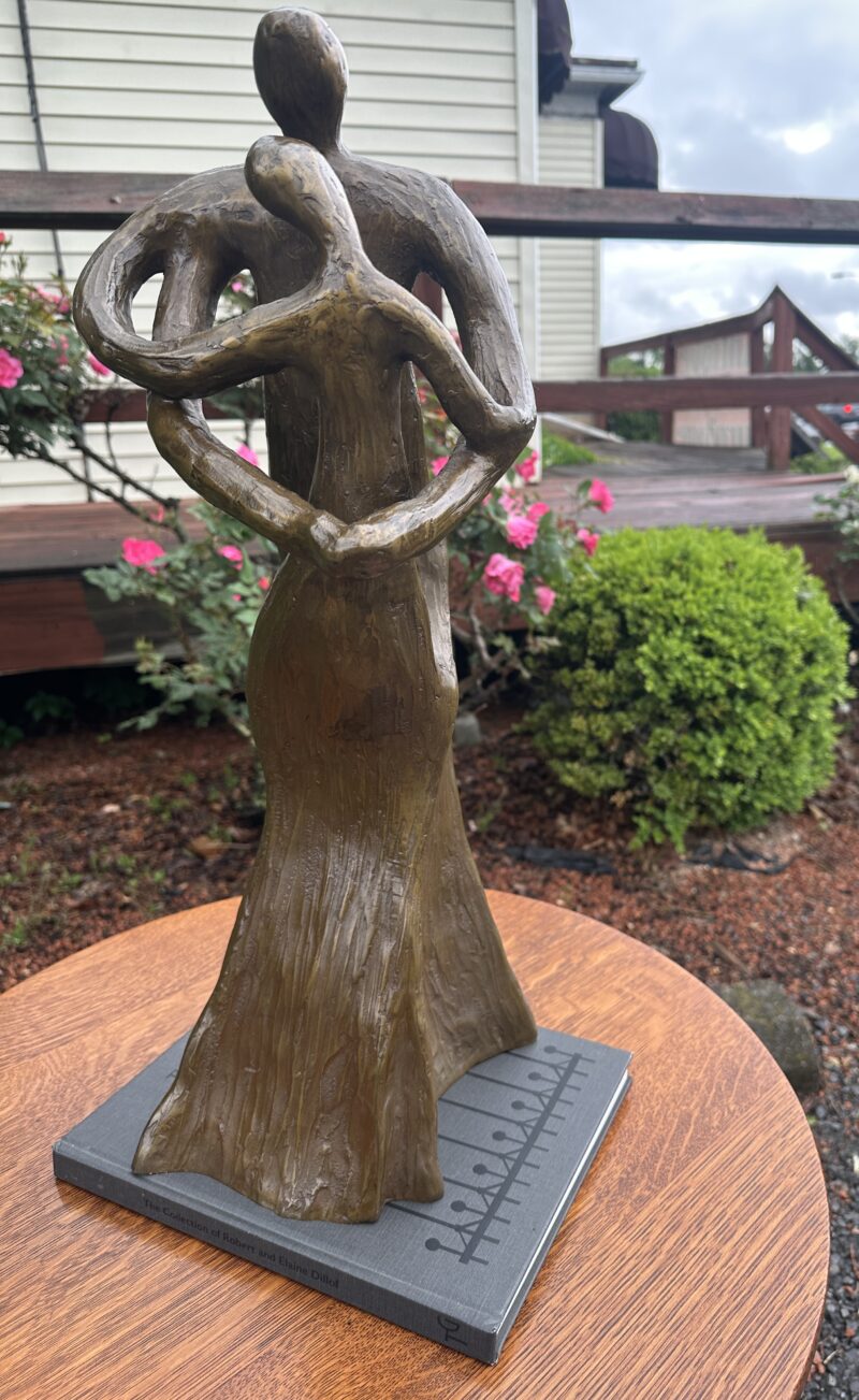Modernist Bronze Mother & Child Statue - Image 12