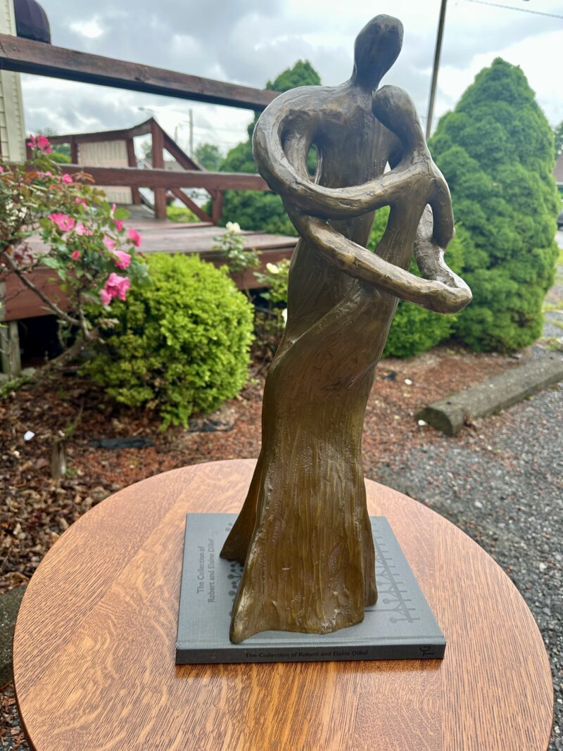 Modernist Bronze Mother & Child Statue - Image 11
