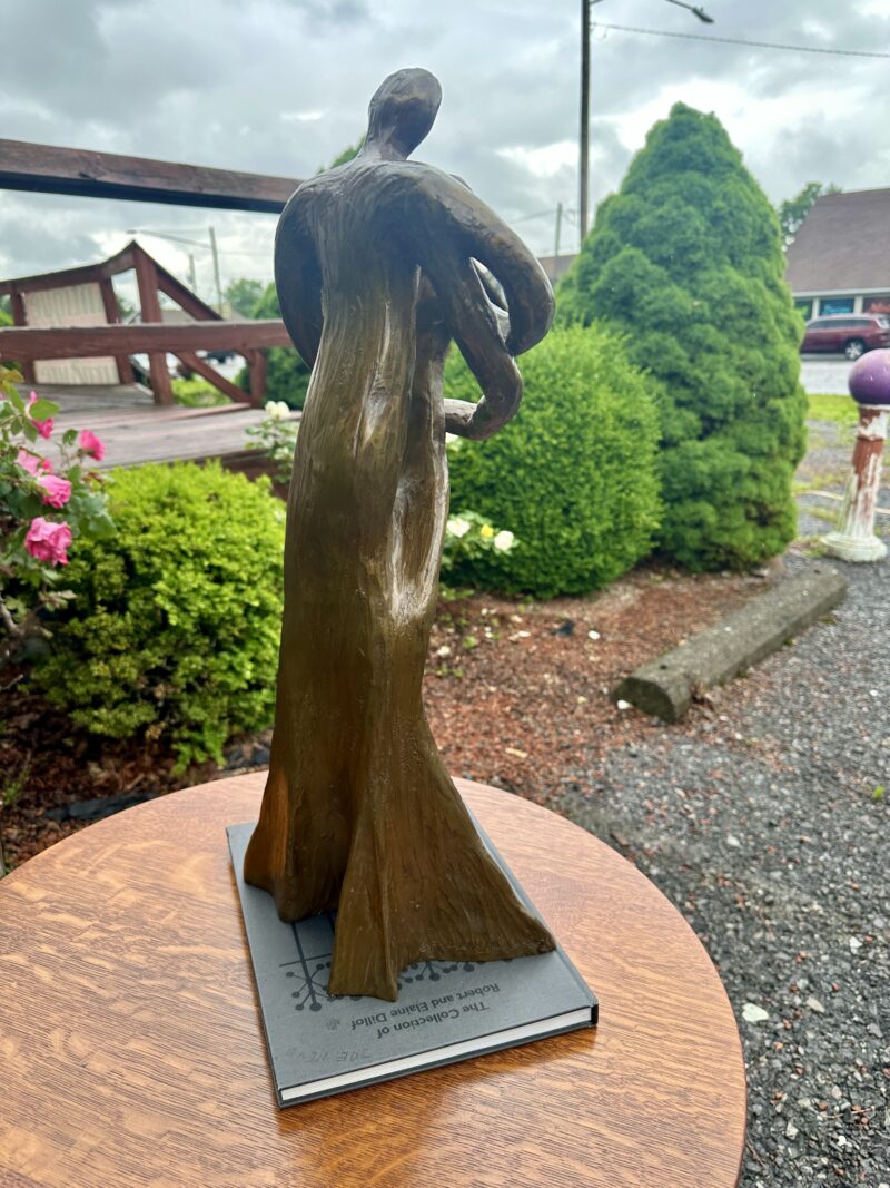 Modernist Bronze Mother & Child Statue - Image 8