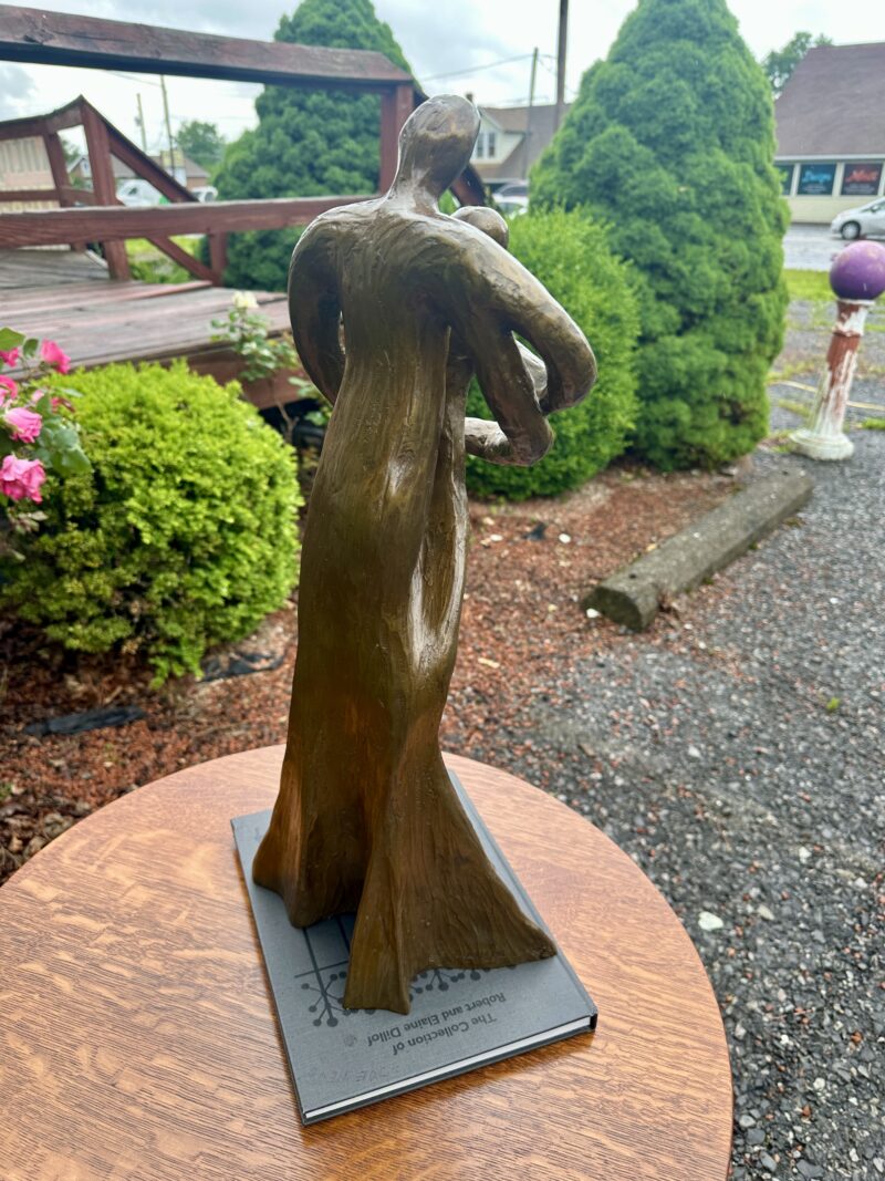 Modernist Bronze Mother & Child Statue - Image 7
