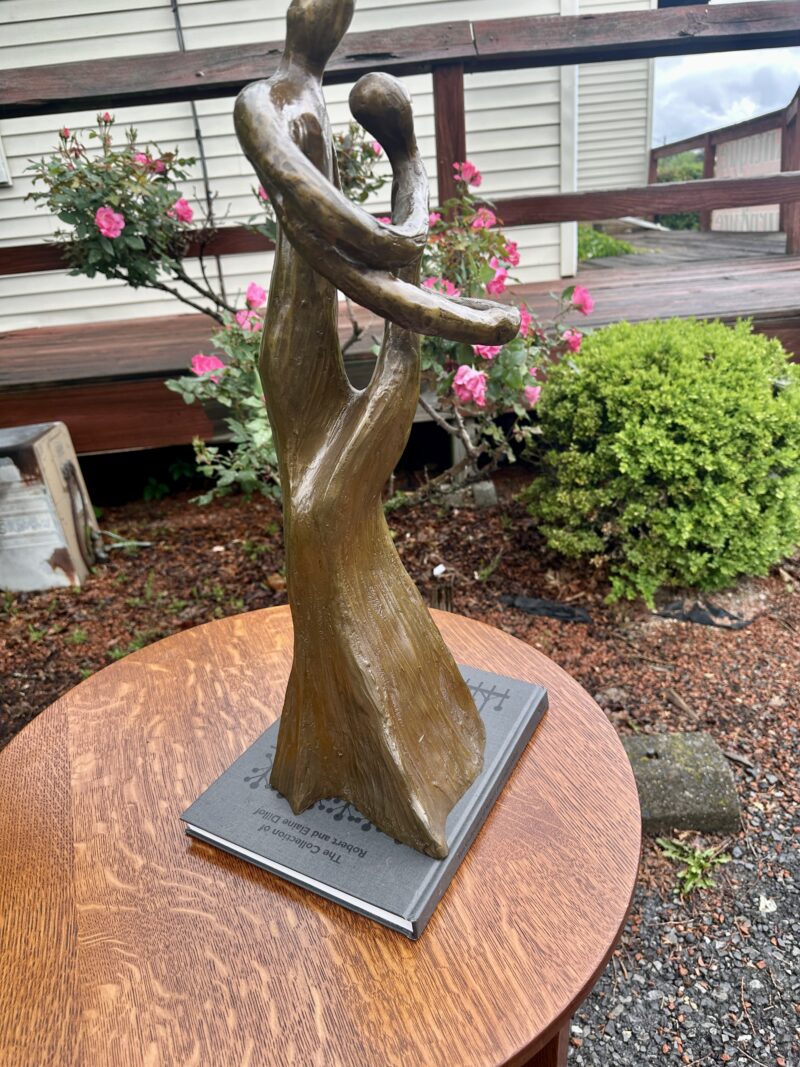 Modernist Bronze Mother & Child Statue - Image 6