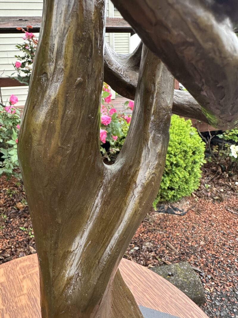 Modernist Bronze Mother & Child Statue - Image 5
