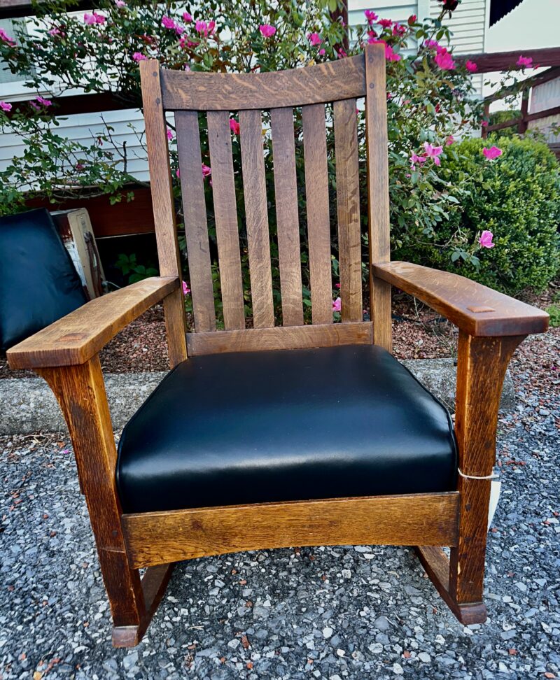 Antique L & JG STICKLEY Arm Chair - w7987 - Image 18