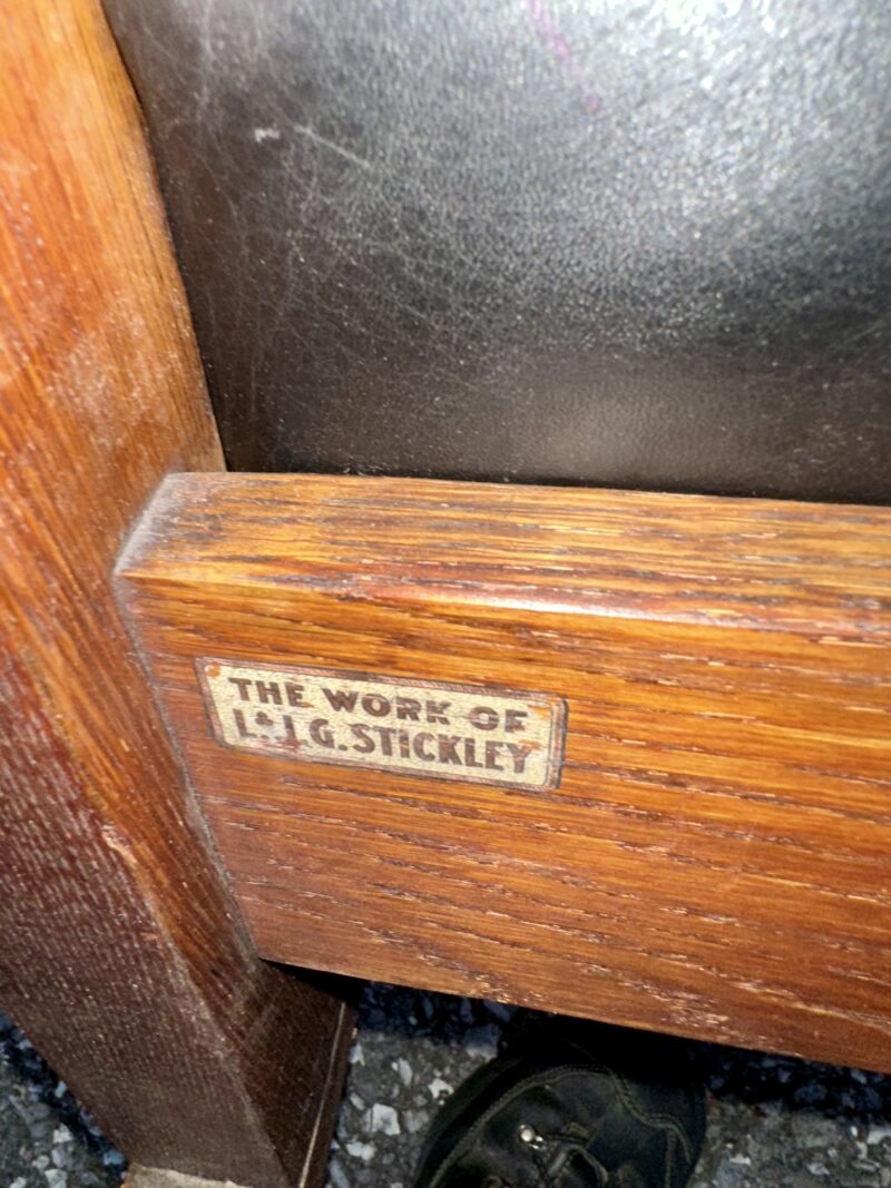 Antique L & JG STICKLEY Arm Chair - w7987 - Image 4