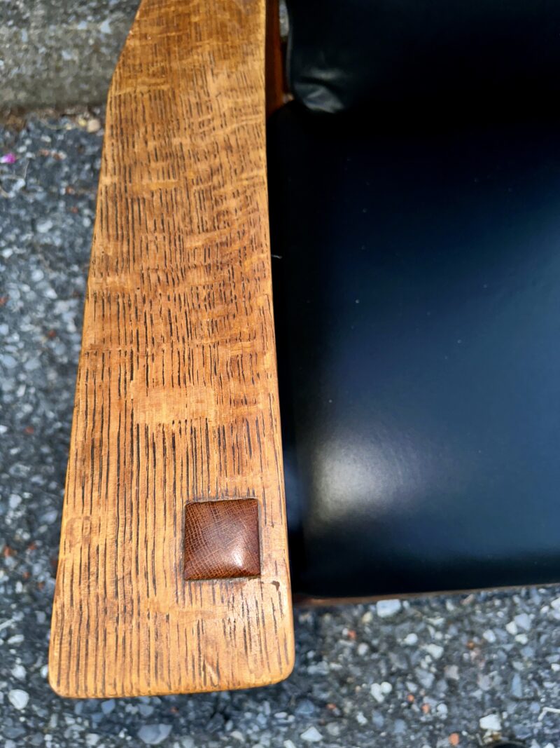Antique L & JG STICKLEY Arm Chair - w7987 - Image 21