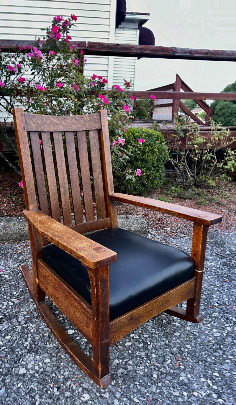 Antique L & JG STICKLEY Arm Chair - w7987 - Image 19