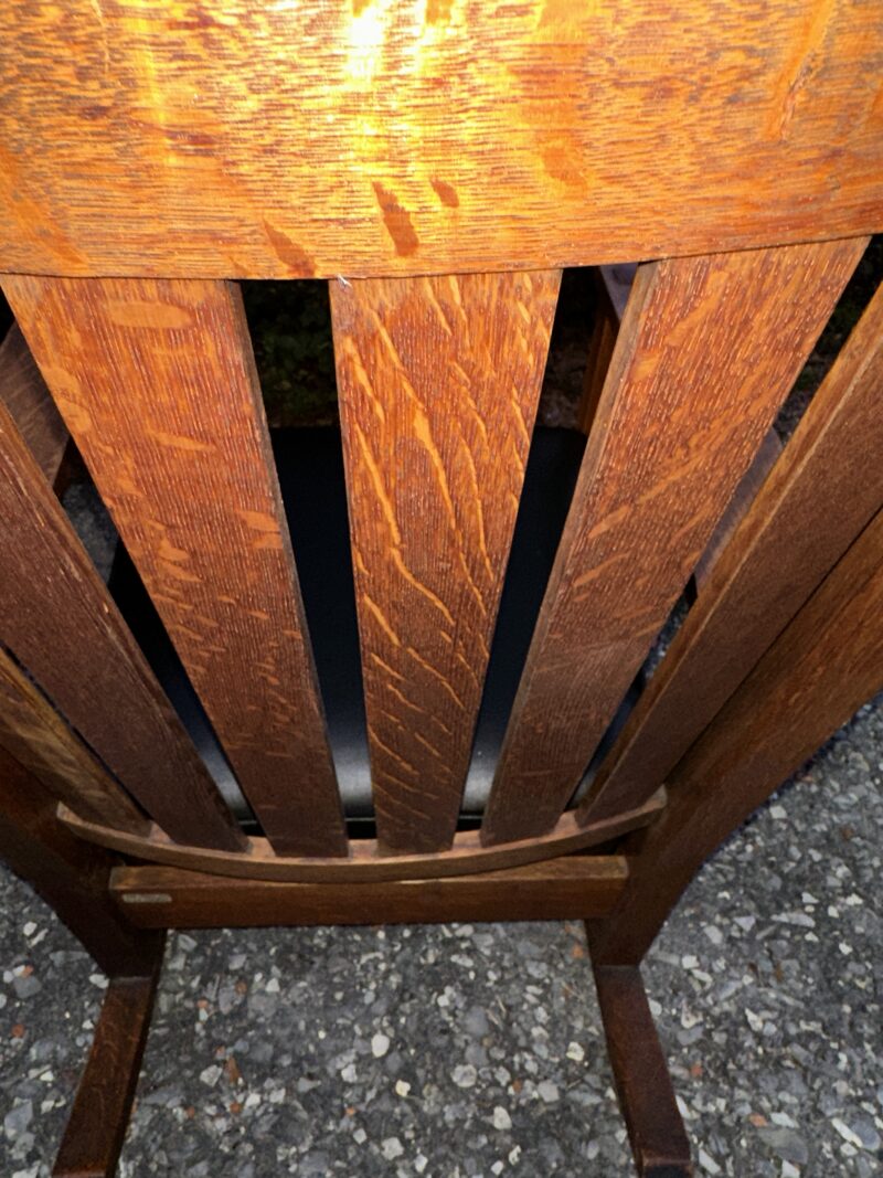 Antique L & JG STICKLEY Arm Chair - w7987 - Image 9