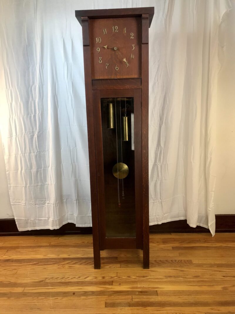 Antique "Colonial"  ARTS and CRAFTS   GRANFATHER CLOCK   W5738 - Image 22