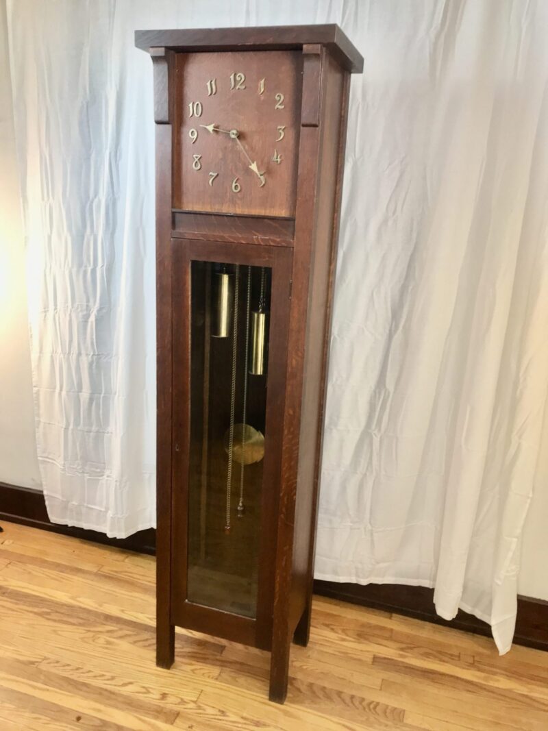 Antique "Colonial"  ARTS and CRAFTS   GRANFATHER CLOCK   W5738 - Image 24
