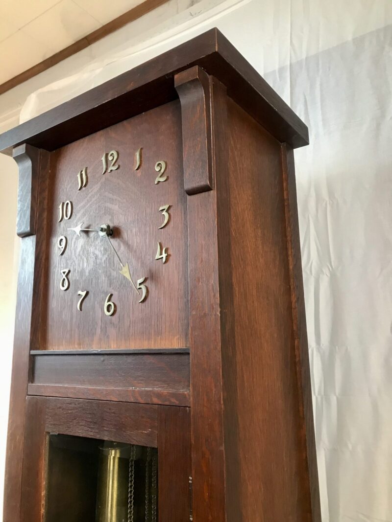 Antique "Colonial"  ARTS and CRAFTS   GRANFATHER CLOCK   W5738 - Image 28