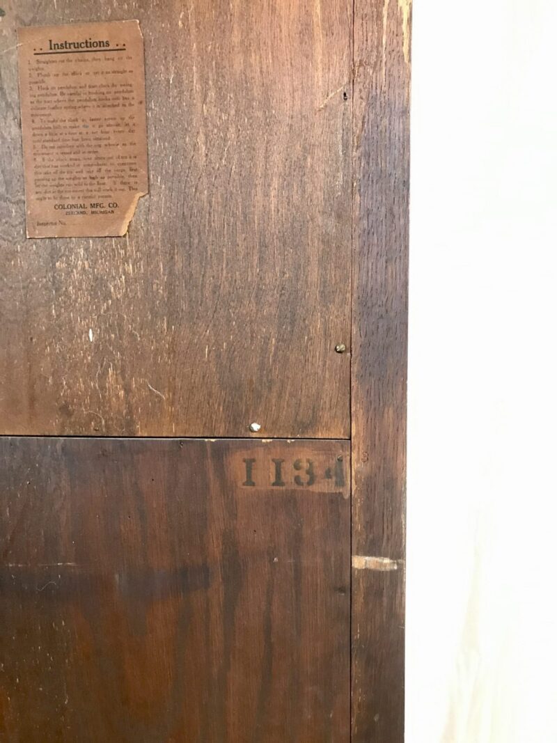 Antique "Colonial"  ARTS and CRAFTS   GRANFATHER CLOCK   W5738 - Image 35